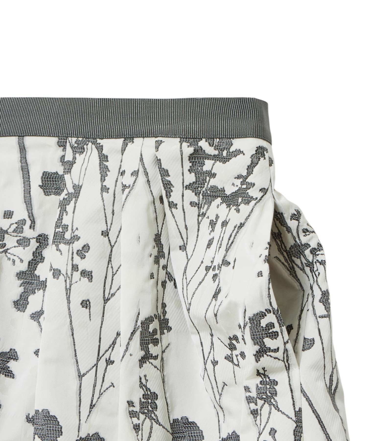 ANAYI｜シルエットフラワージャガードタックスカート | Rakuten