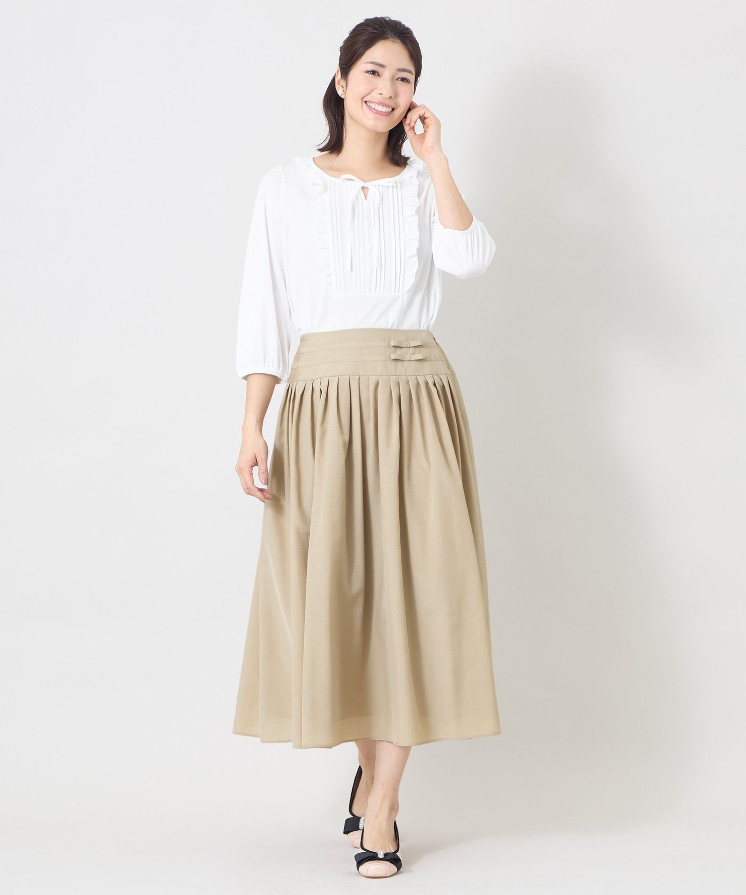 TO BE CHIC｜ブライトクロスリボンタック スカート | Rakuten Fashion