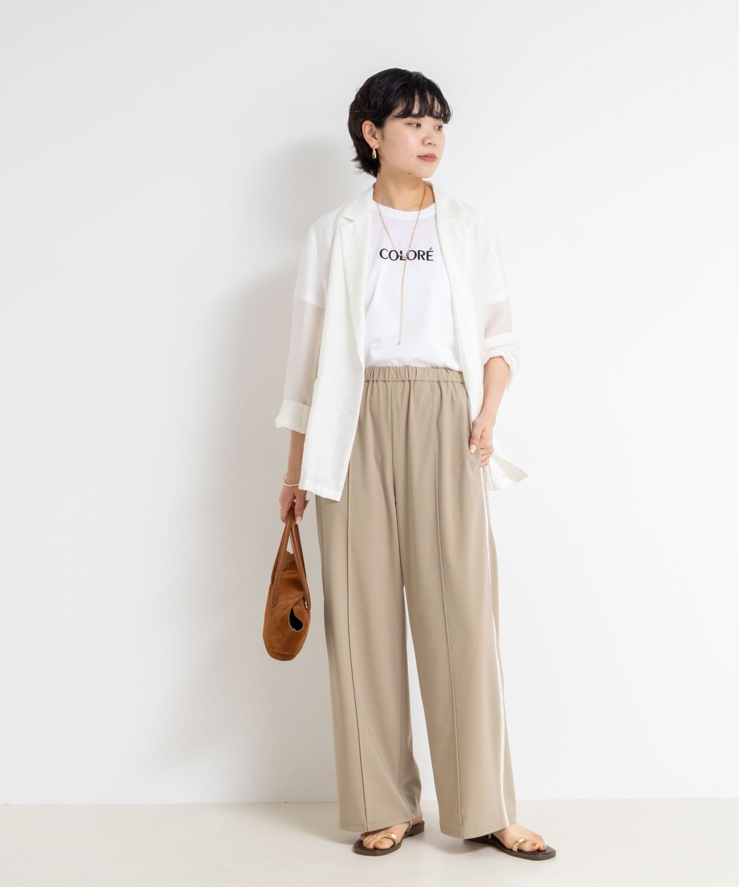 NOLLEY'S｜ウォッシャブルサイドライントリコットパンツ | Rakuten