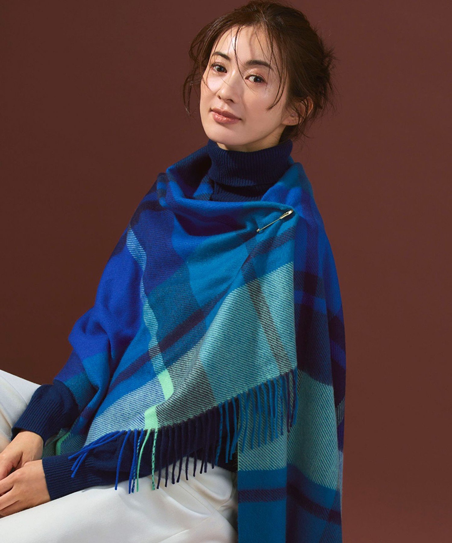 23区｜【VERY掲載】カシミヤ チェック ストール | Rakuten Fashion