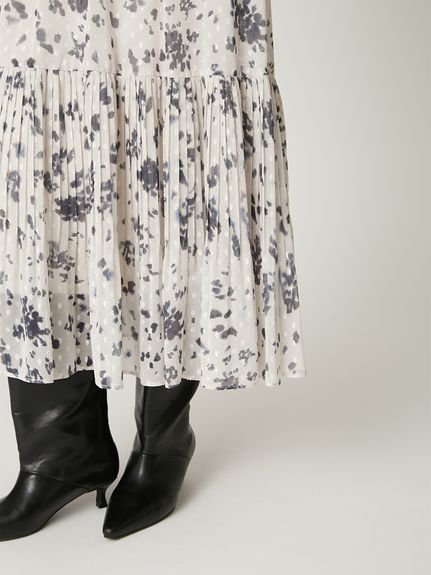 FRAY I.D｜ボウタイプリーツプリントワンピース | Rakuten Fashion