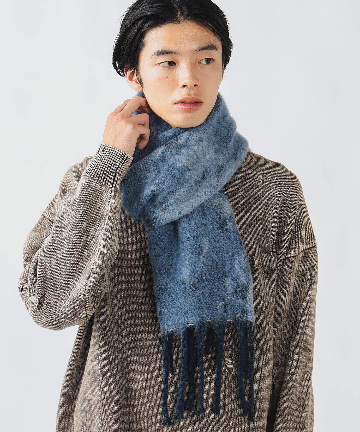 BEAMS HEART｜マーブル シャギー マフラー | Rakuten Fashion(楽天