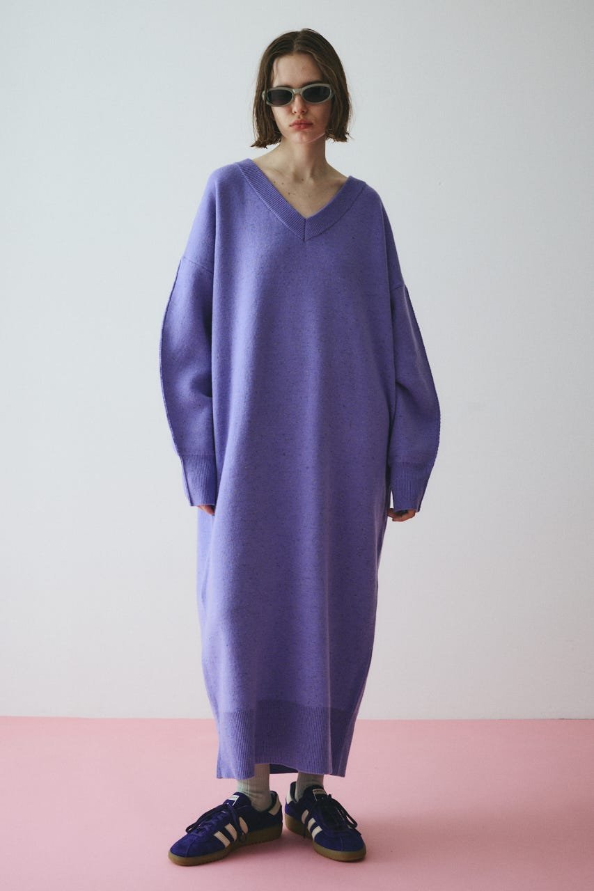 HeRIN.CYE｜V neck knit one piece | Rakuten Fashion(楽天