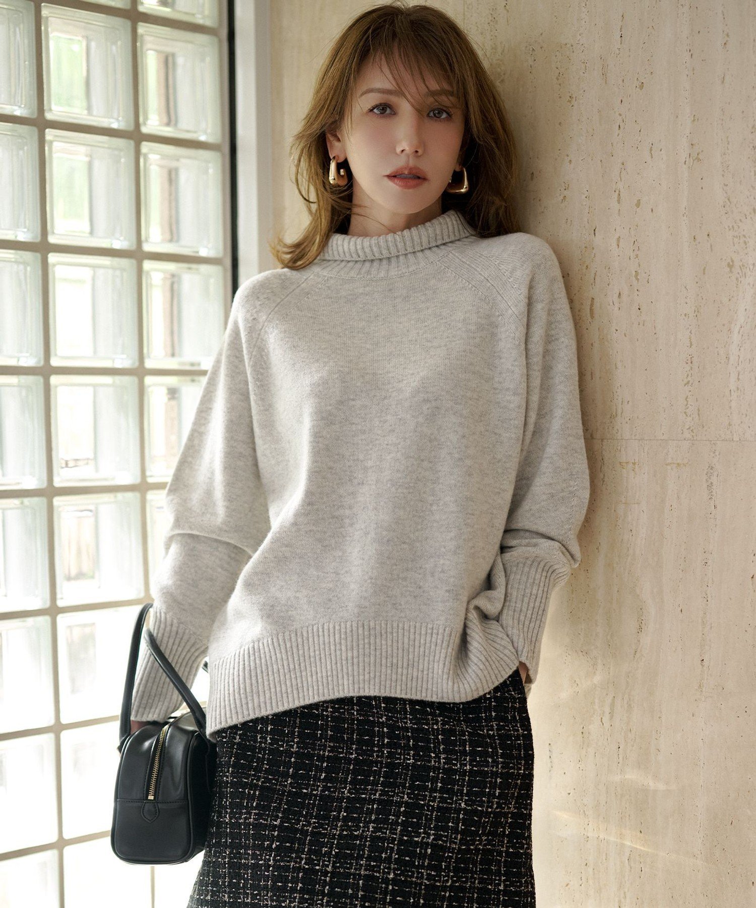 組曲｜ウールカシミヤミックス ロールネックニット | Rakuten Fashion