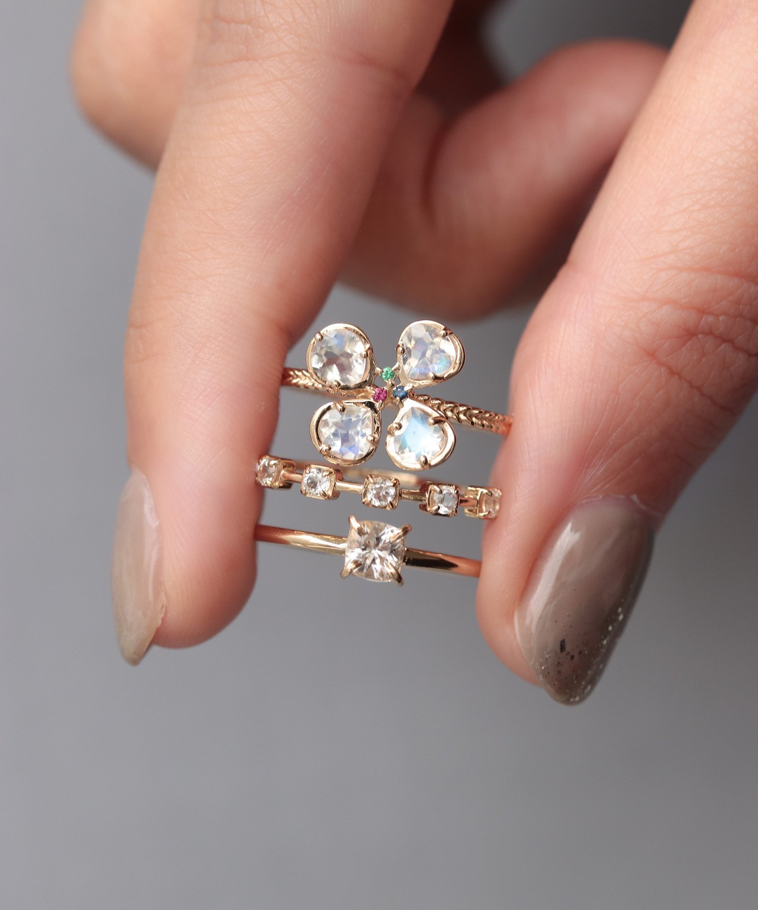 NOIR DE POUPEE｜le bois K10 スクエア 石とばしリング | Rakuten