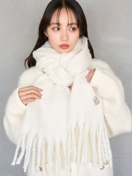 SNIDEL｜ブローチ付きマフラー | Rakuten Fashion(楽天ファッション