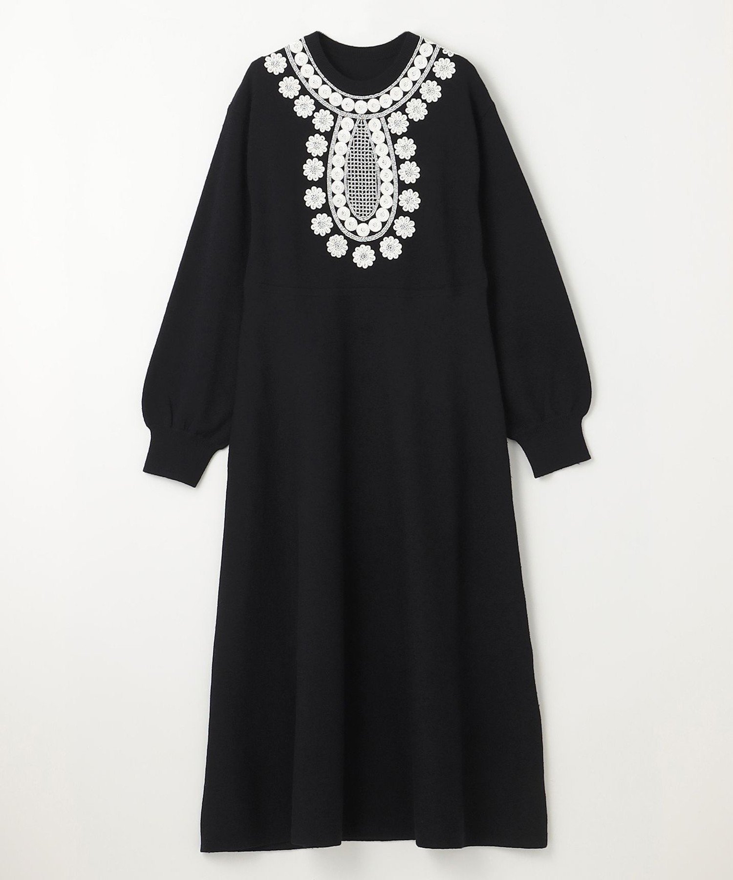 GRACE CONTINENTAL｜エスニック刺繍ニットワンピース | Rakuten