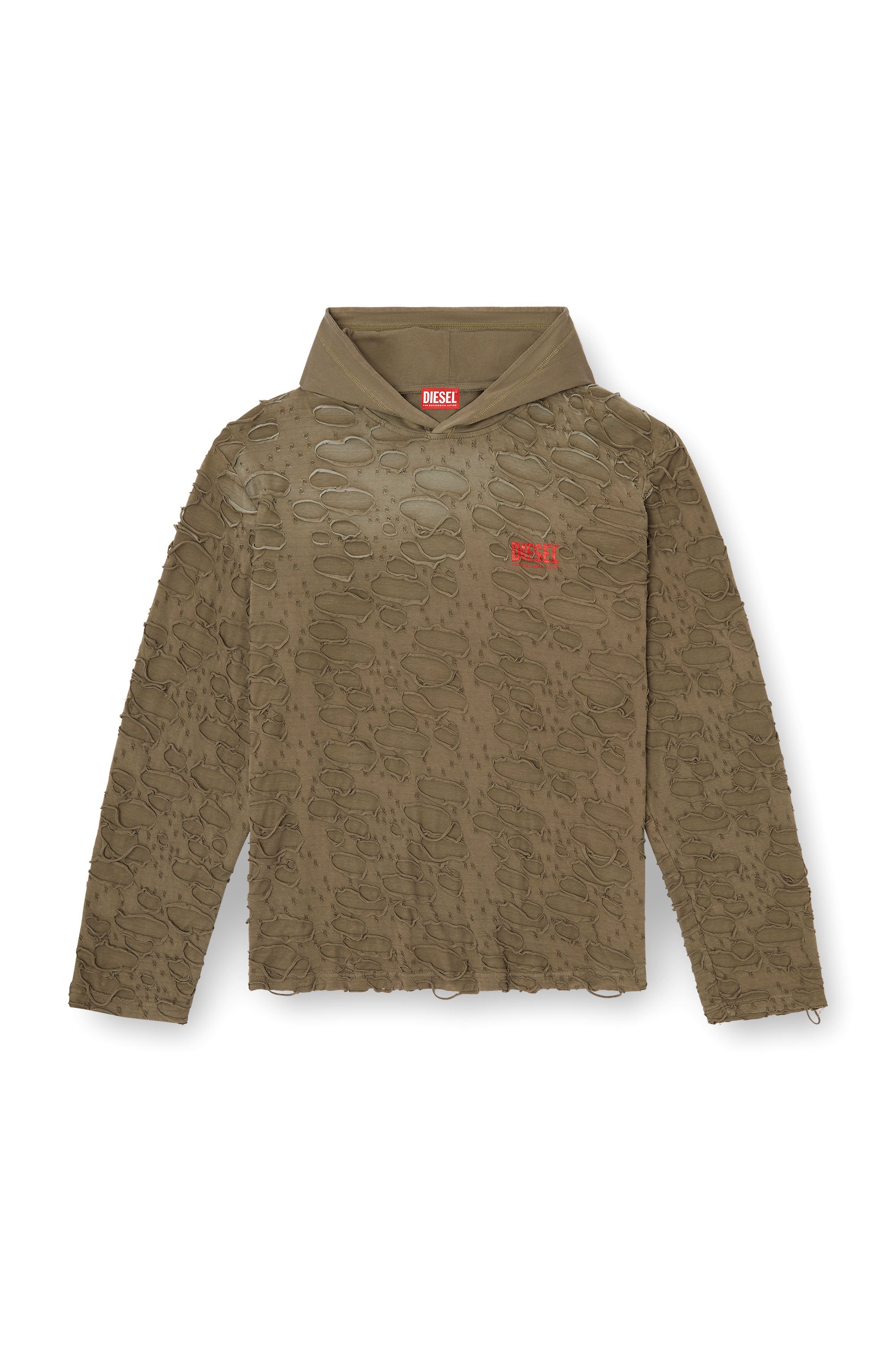 DIESEL｜メンズ フーディーTシャツ T-CRANE-LS-HOOD | Rakuten Fashion