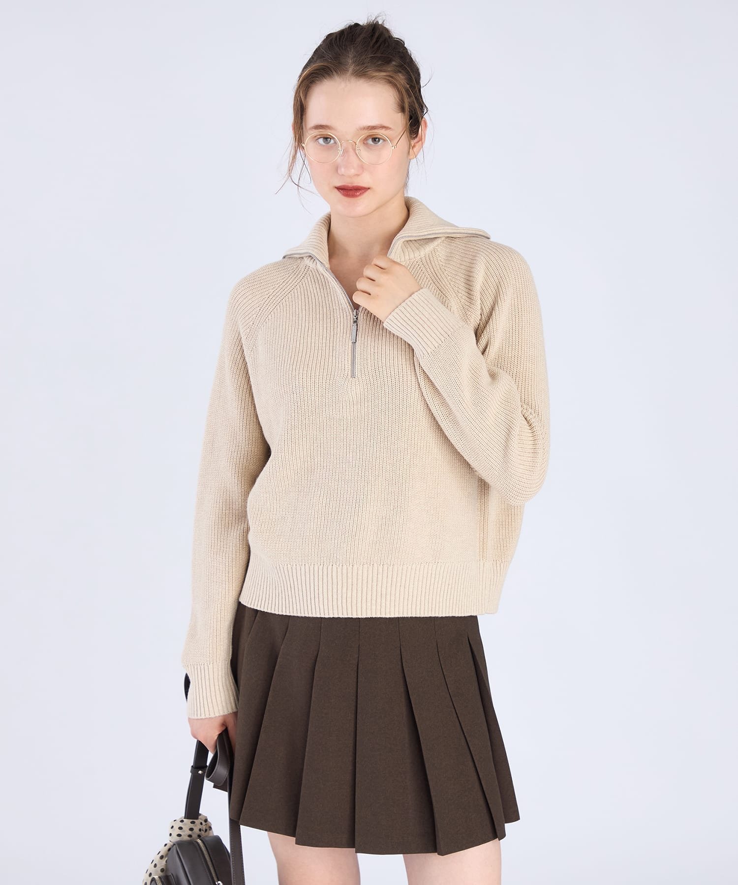 agnes b.｜ハーフジップ ニット プルオーバー | Rakuten Fashion(楽天