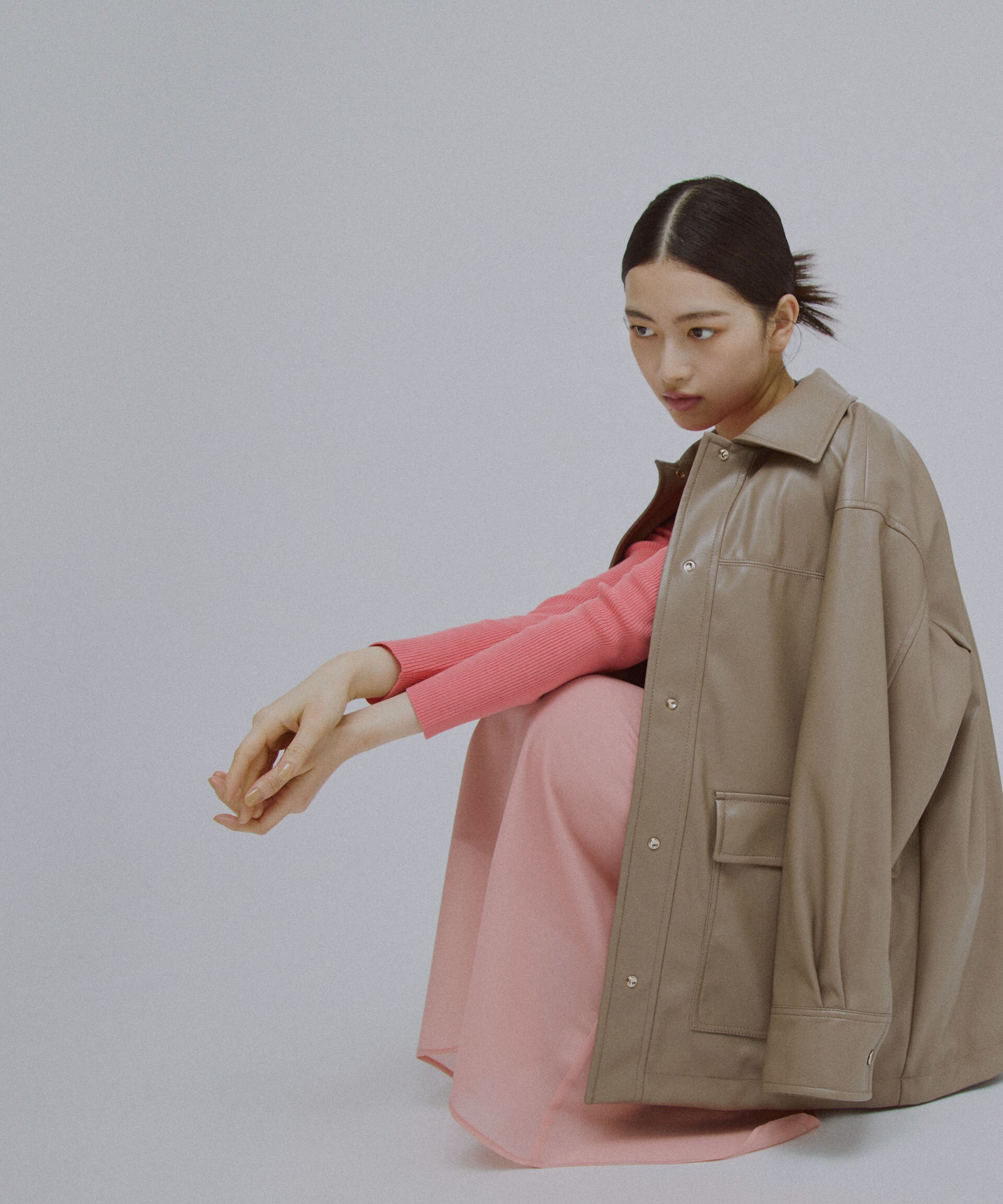 NANO universe｜フェイクレザーシャツジャケット | Rakuten Fashion