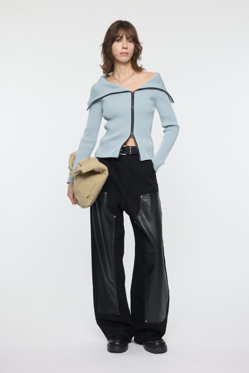 moussy｜F/LEATHER DOUBLE KNEE パンツ | Rakuten Fashion(楽天