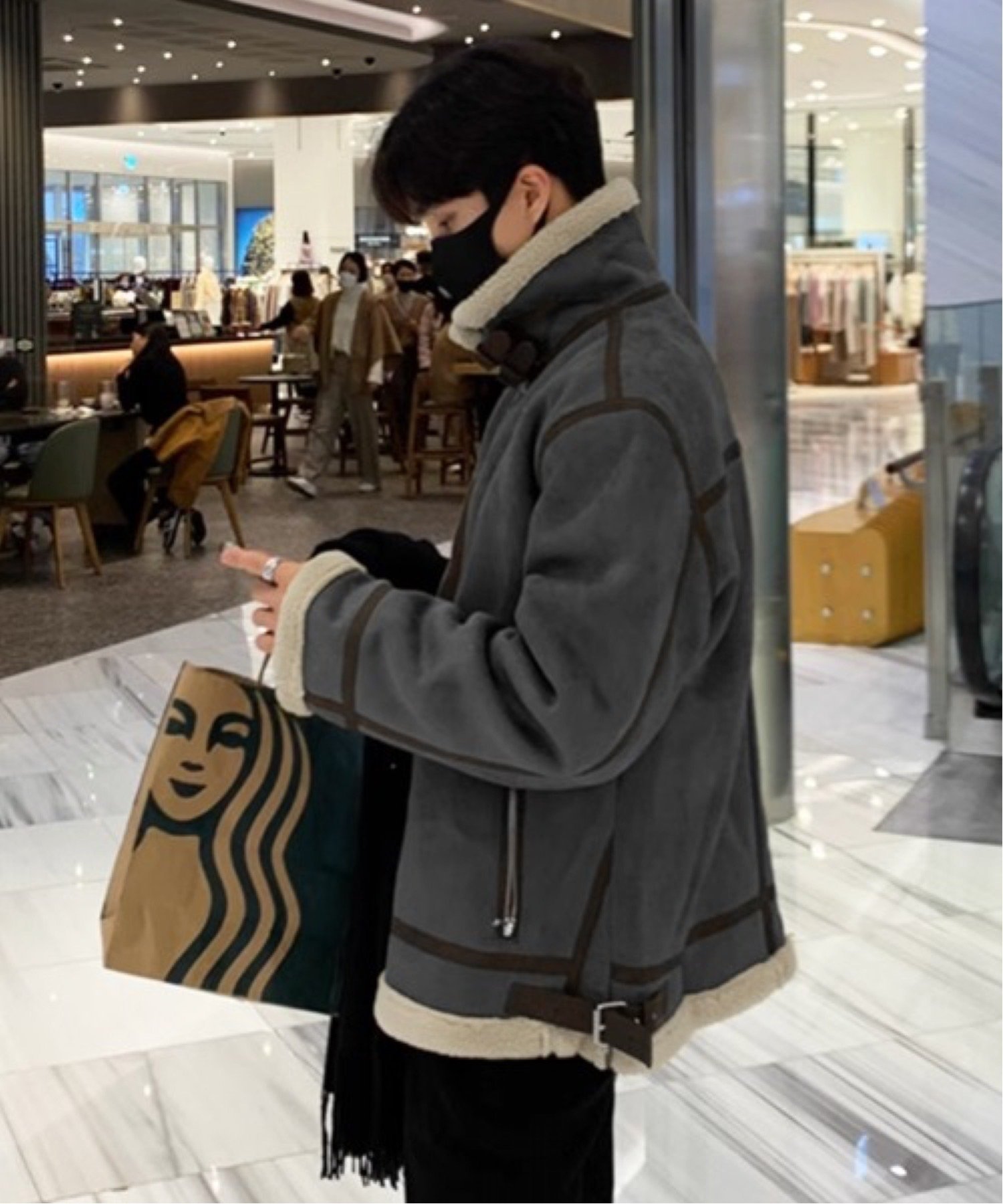 CERCA｜NOWLE/(M)フェイクムートンコート B-3 ボア フライトジャケット