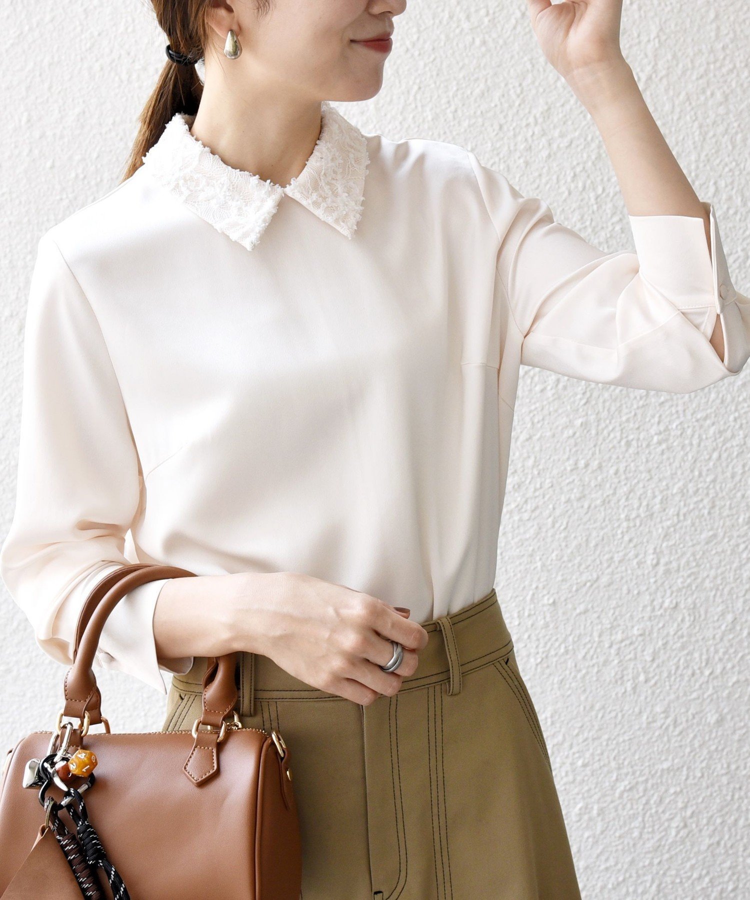 SHIPS any サテン レースカラー ブラウス SHIPS any:〈洗濯機可能〉サテン レースカラー ブラウス｜ SHIPS 公式