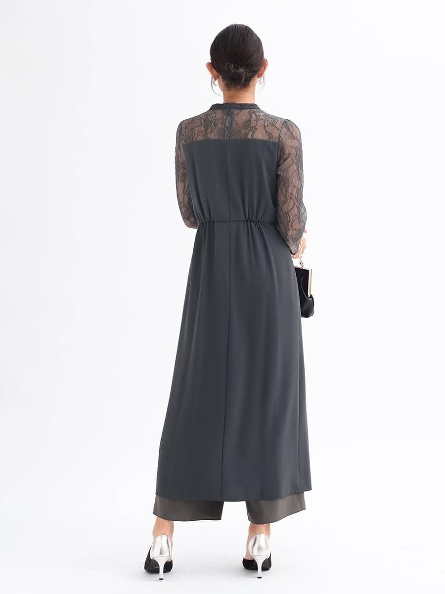 Vin｜パンツレイヤードスリットドレス | Rakuten Fashion(楽天