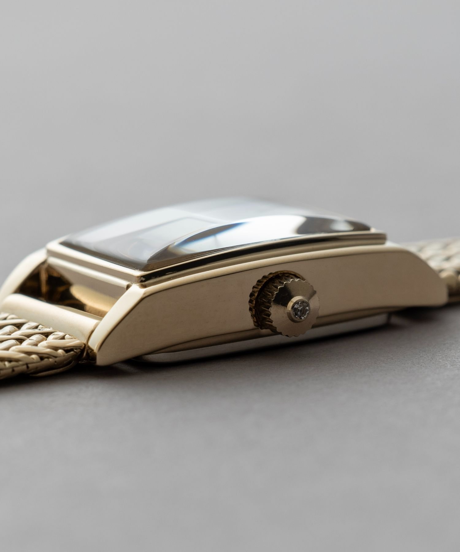 ete｜ダイヤモンド レクタングルフェイス メッシュベルト ウォッチ