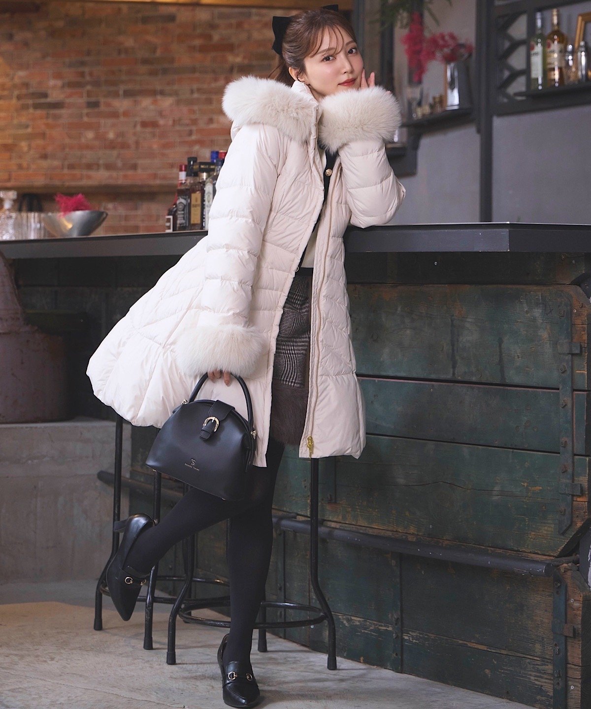 SWINGLE｜FOXファー付ドレスダウンコート | Rakuten Fashion(楽天