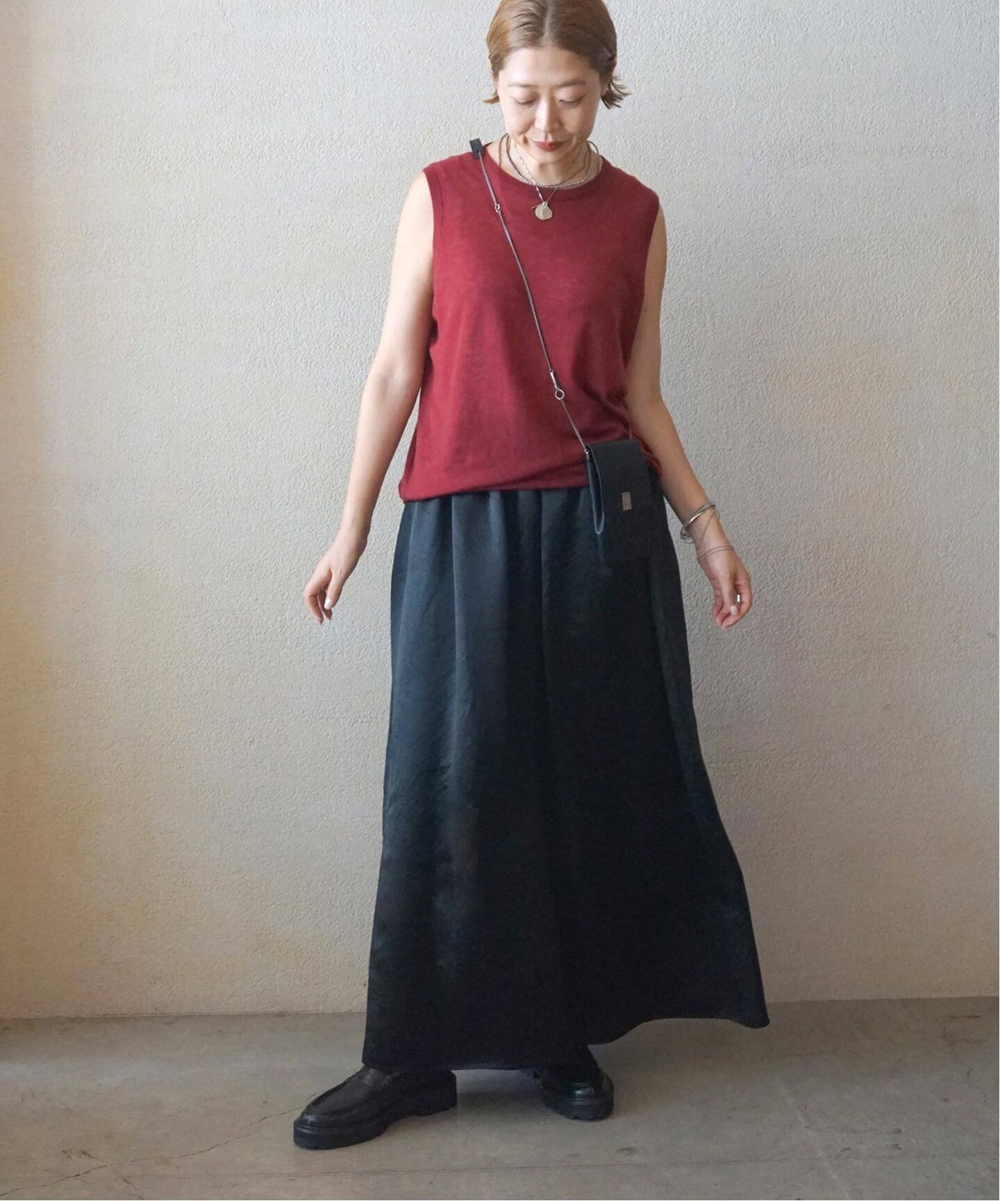 journal standard luxe｜ヴィンテージサテン ギャザースカート