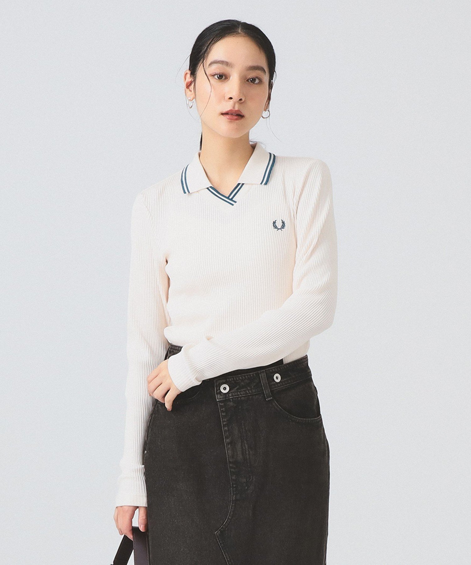 BEAMS WOMEN｜【別注】FRED PERRY / Twin Tipped Ribbed Polo Shirt