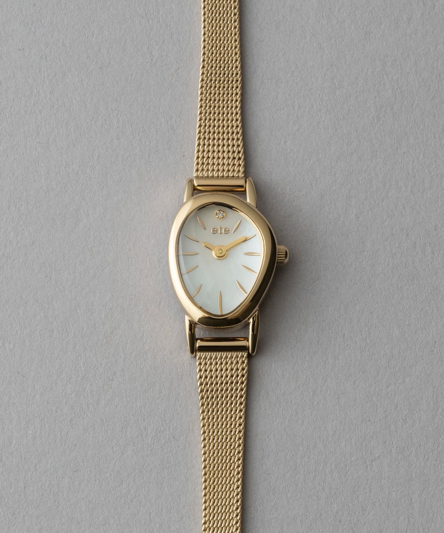 ete｜ダイヤモンド ジェムフェイス メッシュベルト ウォッチ | Rakuten