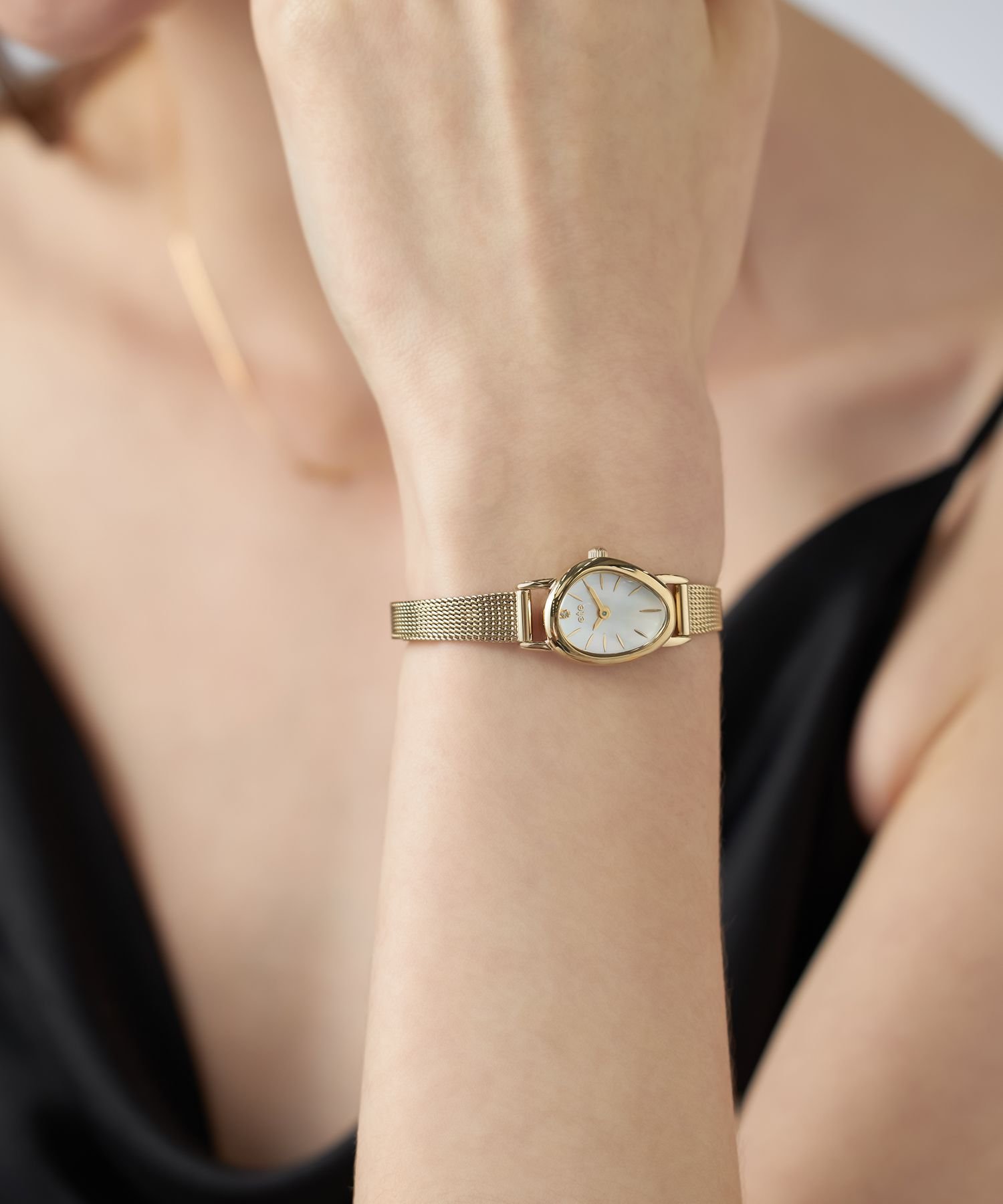 ete｜ダイヤモンド ジェムフェイス メッシュベルト ウォッチ | Rakuten