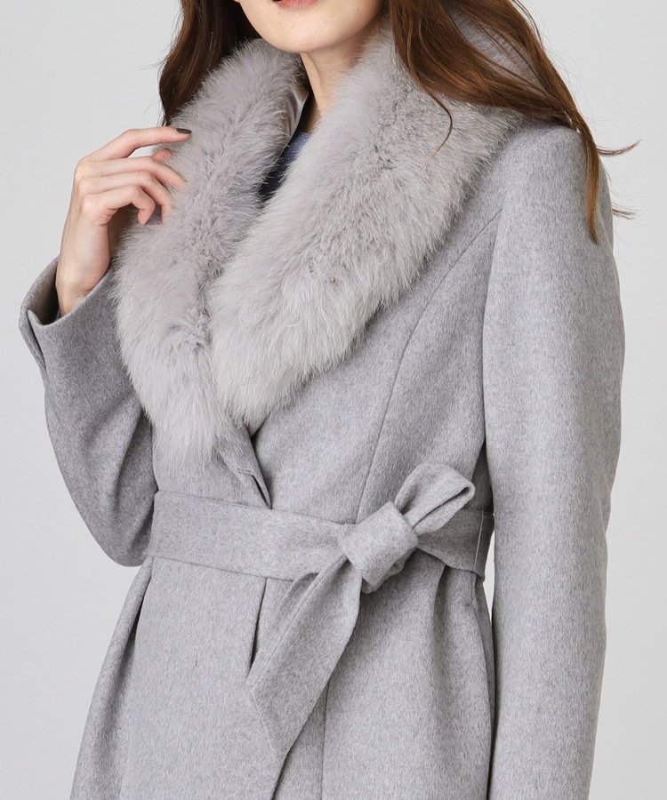 COUP DE CHANCE｜【日本製/フォックスファー/カシミヤ混】ファー付