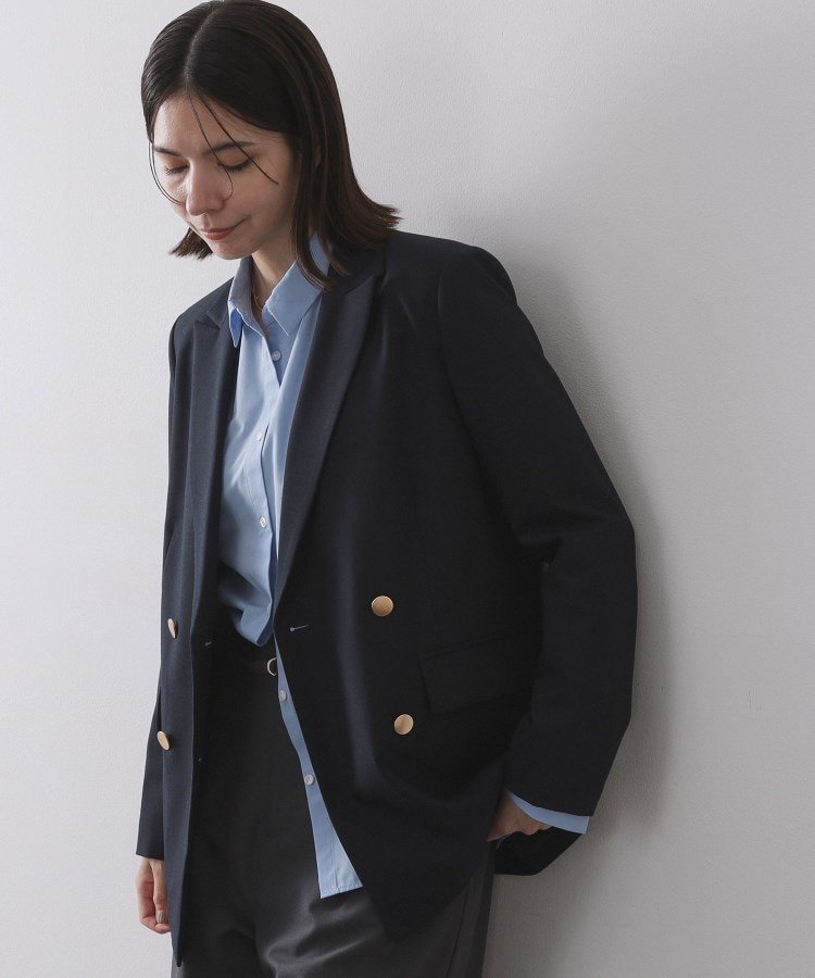 OPAQUE.CLIP｜金ボタンダブルブレストテーラードジャケット【洗える