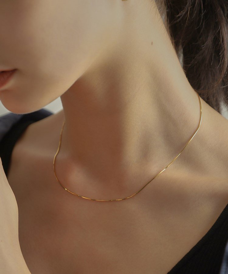 COCOSHNIK｜K18コンパクトチェーン ネックレス太40cm | Rakuten