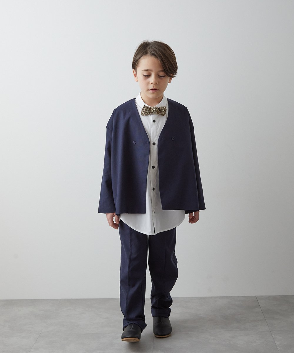 riziere｜ノーカラージャケットセットアップ(リネン混) | Rakuten