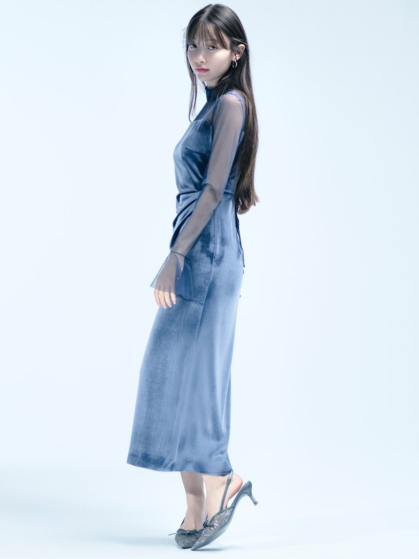 SNIDEL｜シアードッキングベロアドレス【カンヘウォン着用】 | Rakuten