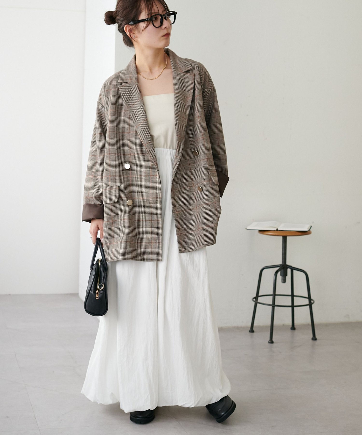 Discoat｜【WEB限定】金ボタンチェックWテーラージャケット | Rakuten