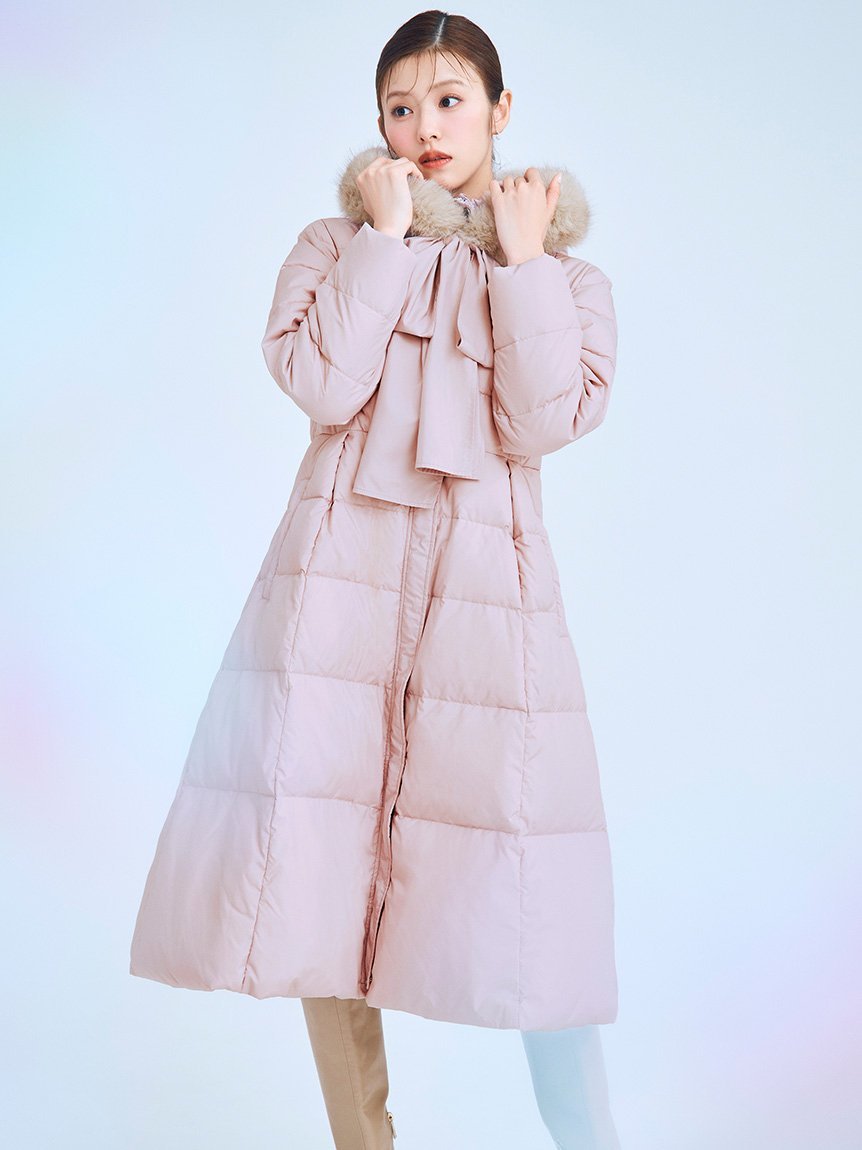 CELFORD｜【限定カラーあり】フードリボンロングダウンコート