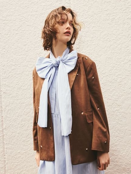 FURFUR｜パデットボウタイワークブルゾン | Rakuten Fashion(楽天