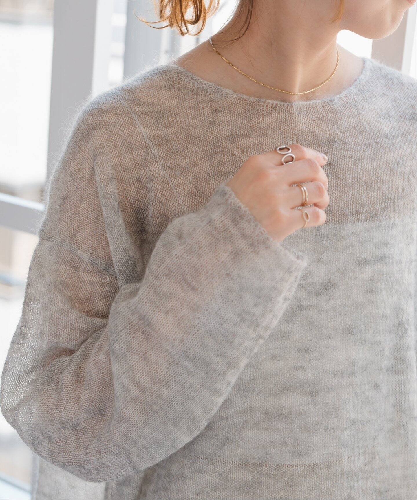 Spick & Span｜《追加》ルーズモヘヤミックスボートネックニット