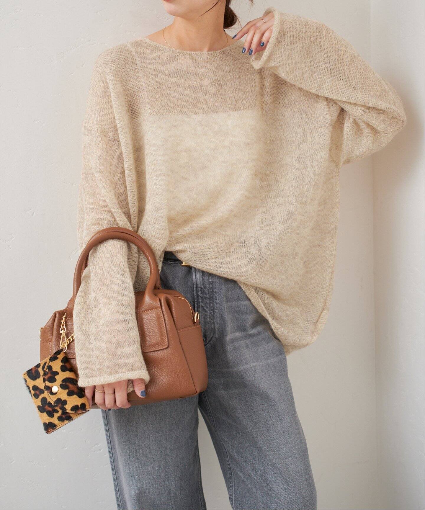 Spick & Span｜《追加》ルーズモヘヤミックスボートネックニット