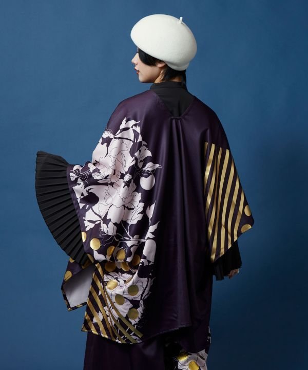 二部式着物 秋冬新作 カヤ 耀う牡丹羽織 耀う牡丹袴風パンツ