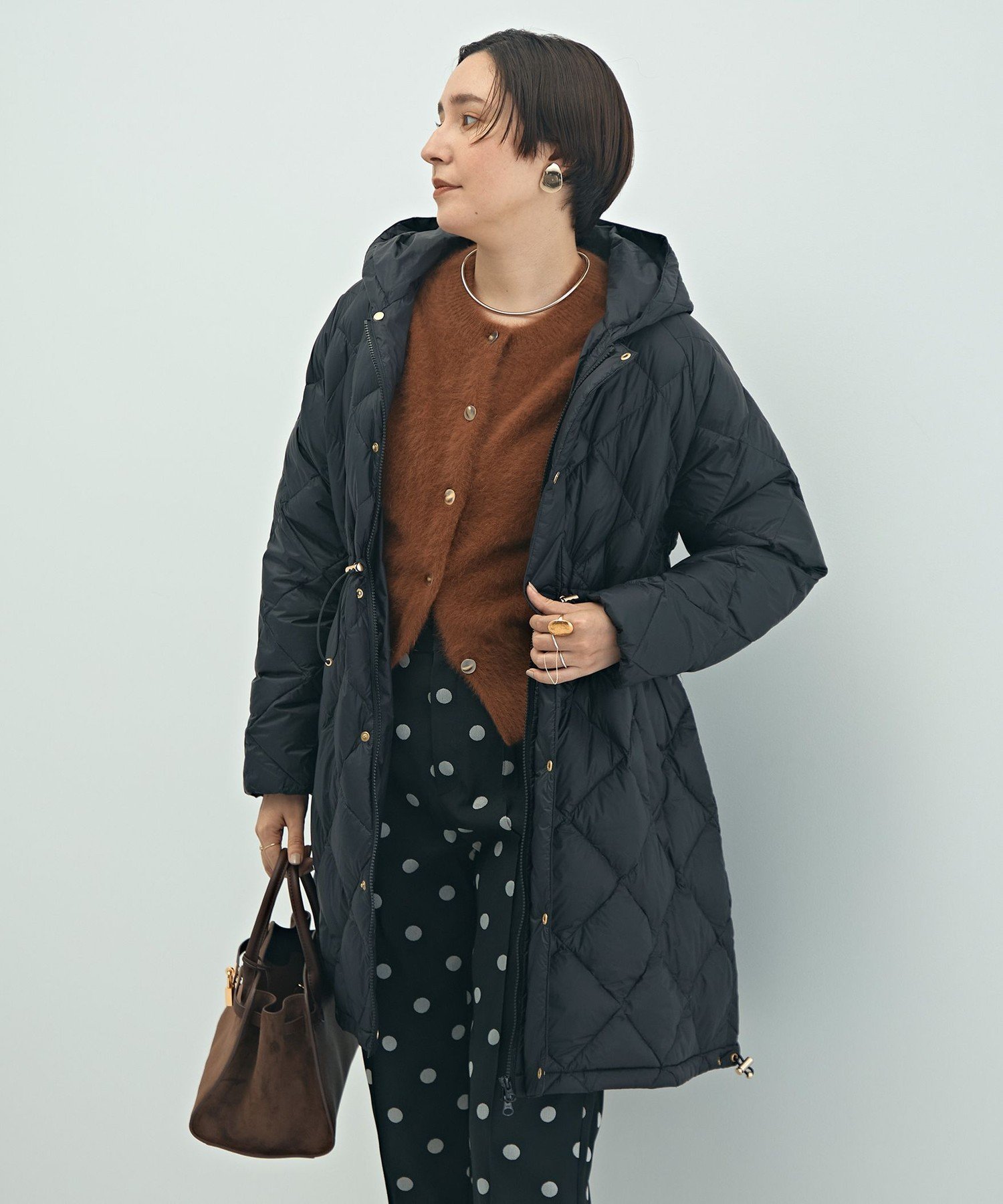 NOLLEY'S｜【TAION/タイオン】別注ミドル丈Aラインフードダウン