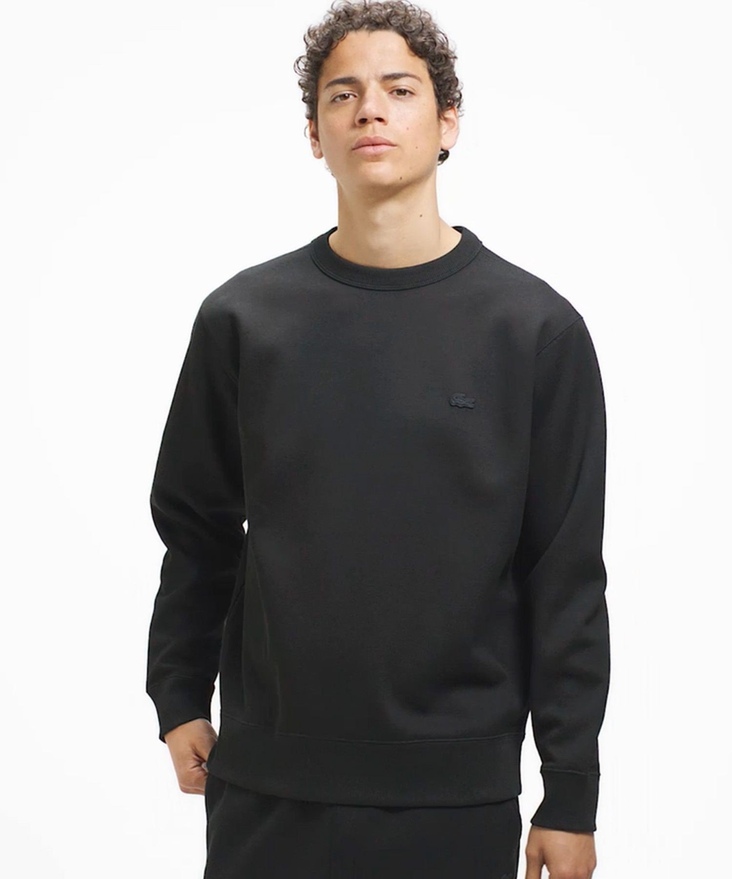 LACOSTE｜ワントーンクルーネック 鹿の子ニット / 鹿の子スウェット