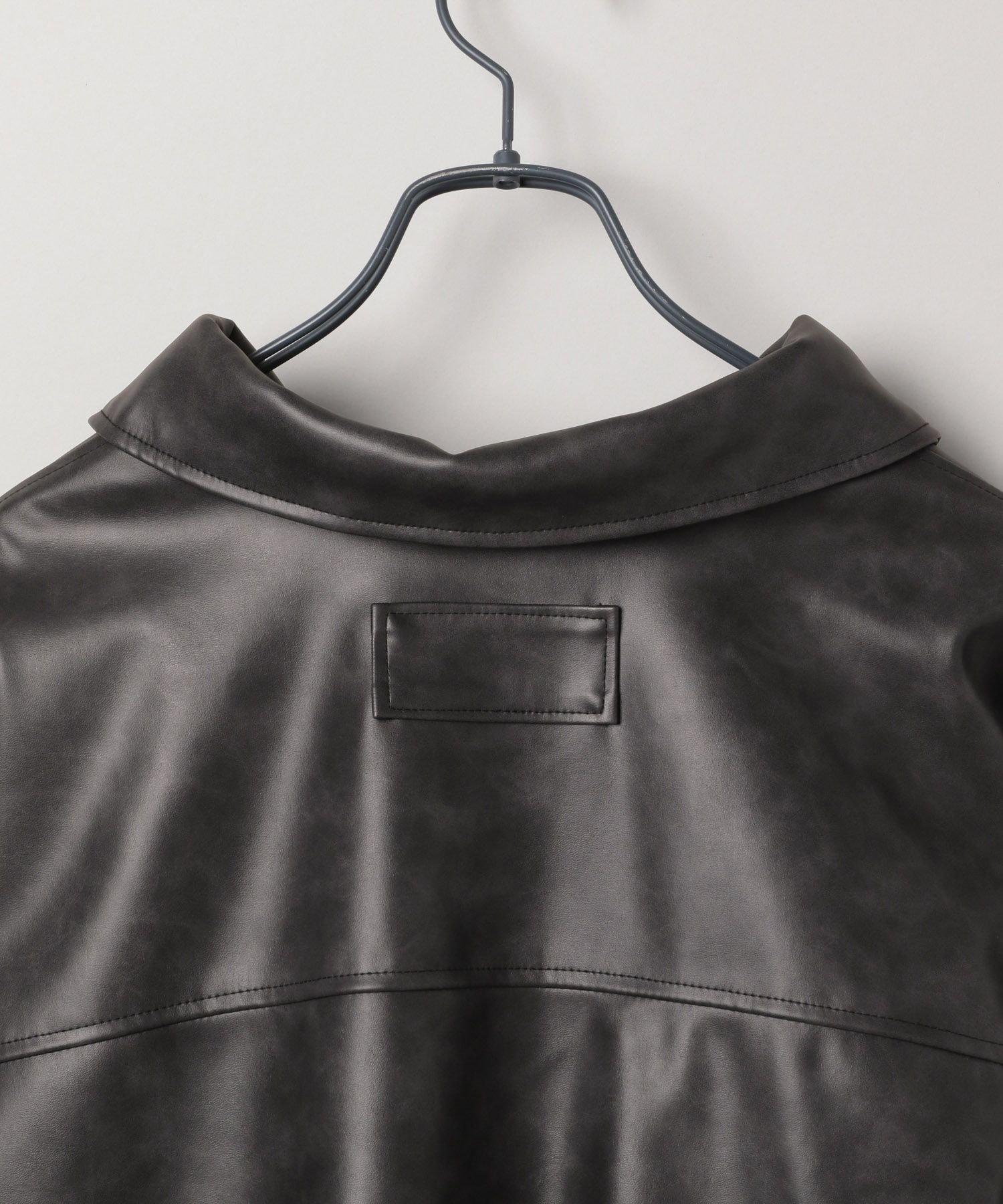 JEANASIS｜ヴィンテージレザーパファーブルゾン【中綿入りで冬の防寒も