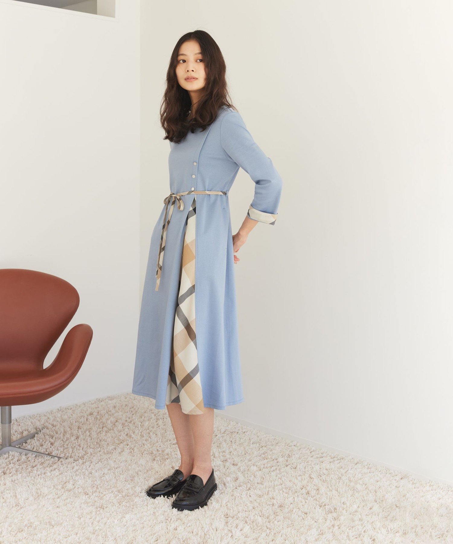 BLUE LABEL / BLACK LABEL CRESTBRIDGE｜アシンメトリーチェック切替Me