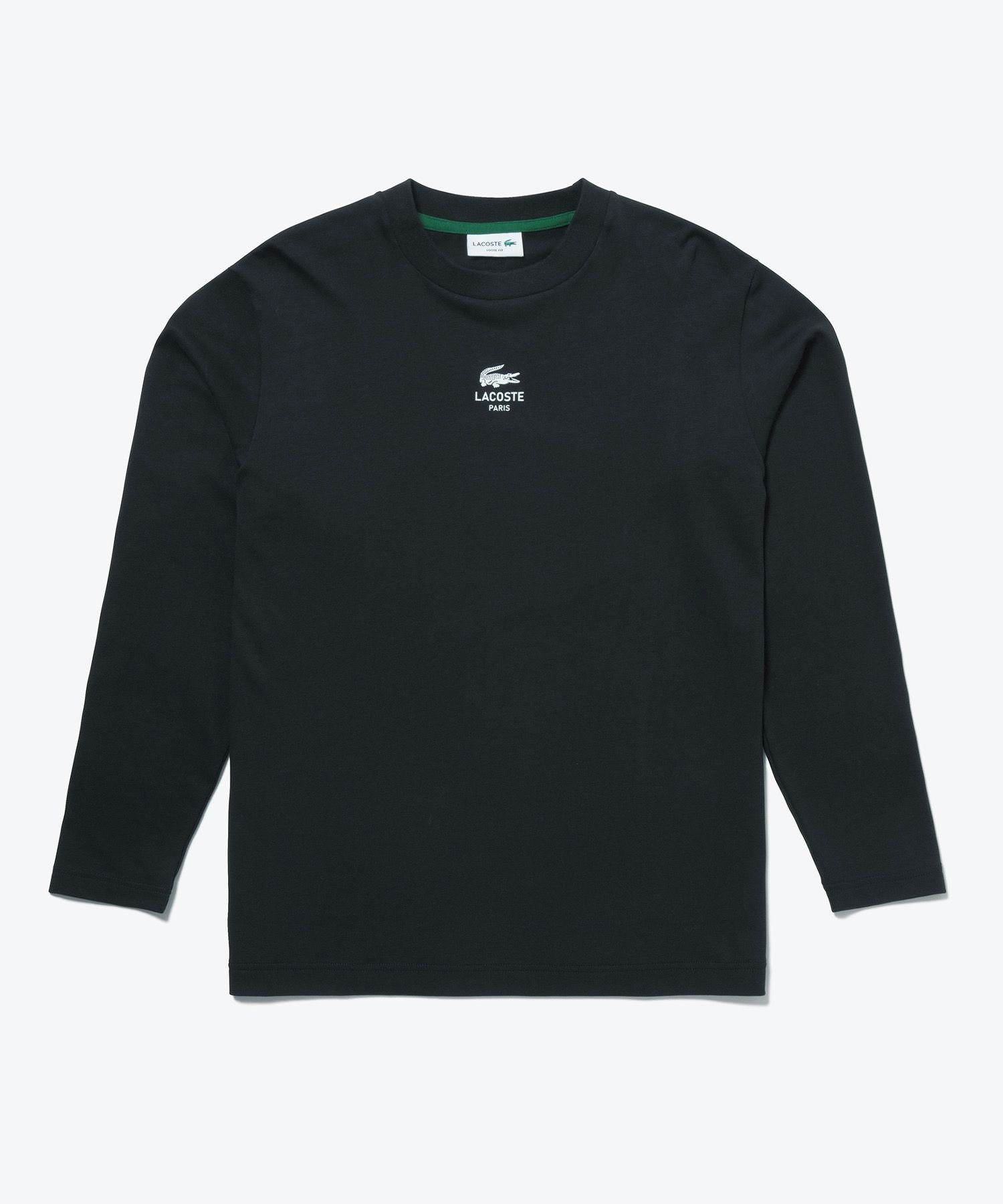 LACOSTE｜オーバーサイズ PARISロゴ ヘビーウェイト 長袖Tシャツ