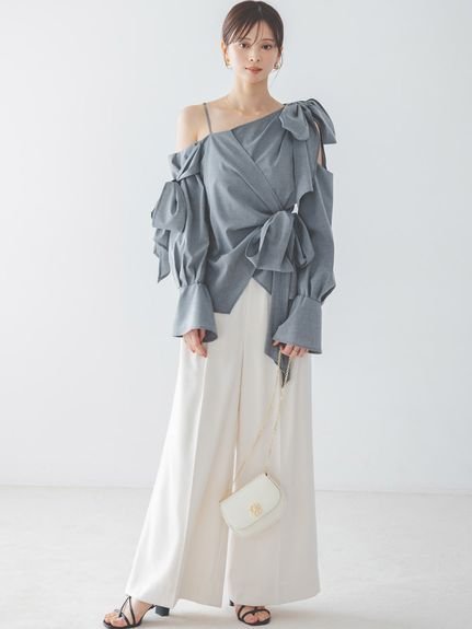 SNIDEL｜リボンデザインブラウス | Rakuten Fashion(楽天ファッション