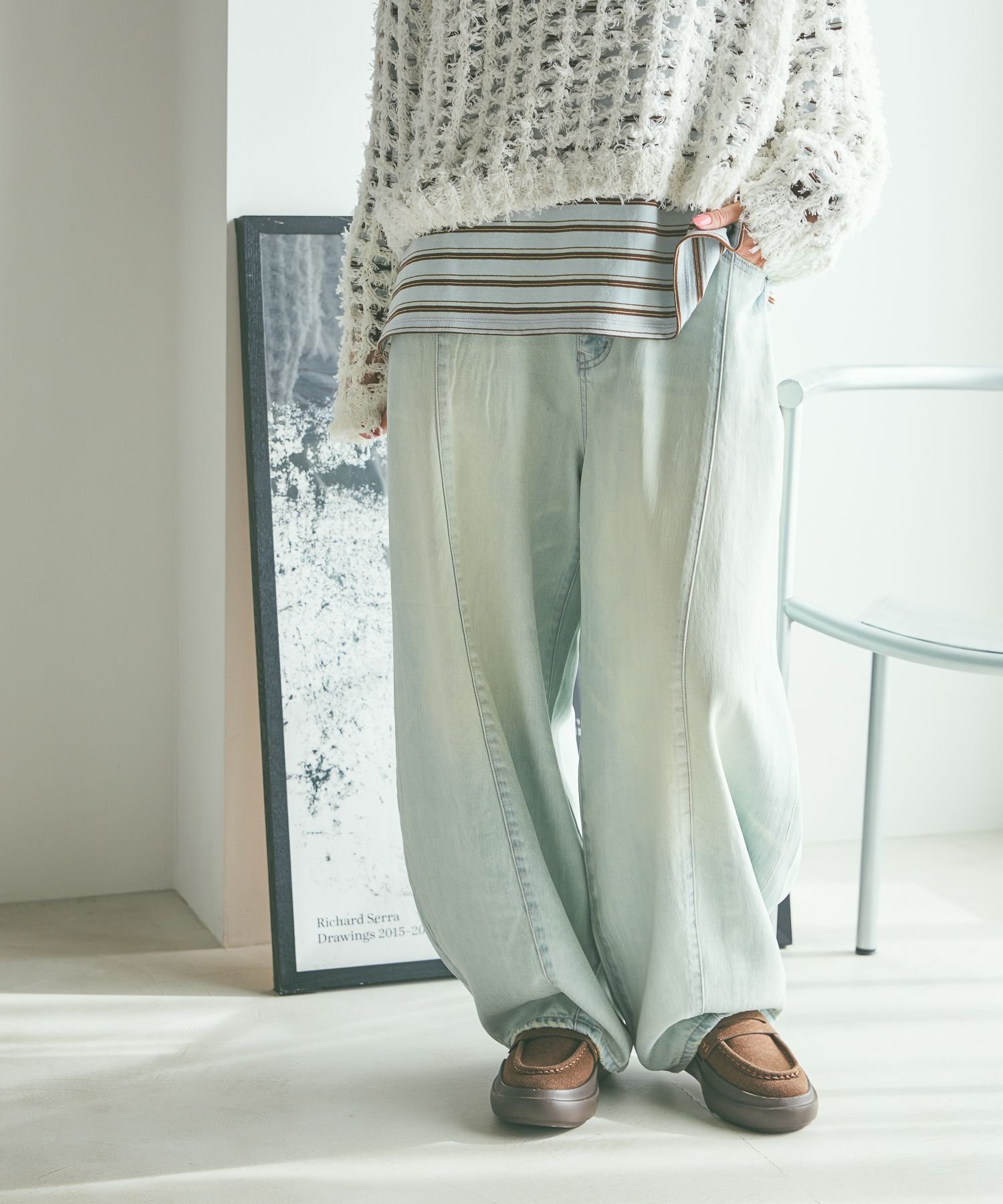 niko and ｜[NKJ 2026SS] 3Dドロップデニムパンツ | Rakuten