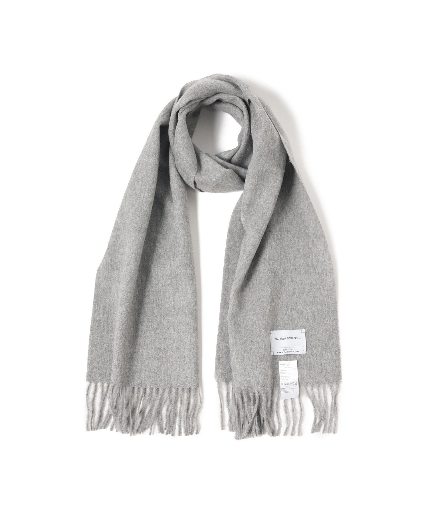 BEAMS MEN｜THE INOUE BROTHERS / アルパカ ソリッドマフラー 35x180