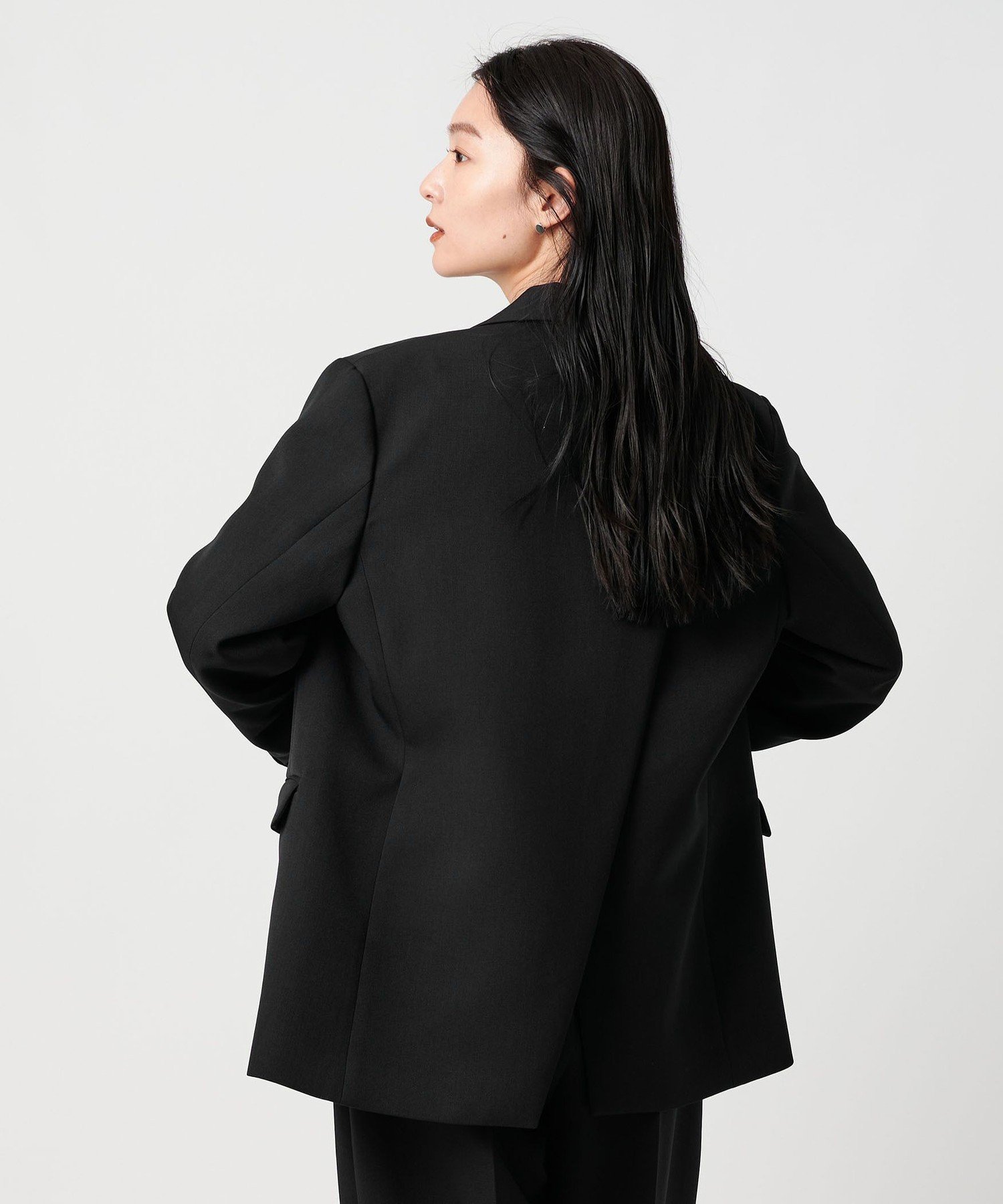 未使用級✨ MARW ユナイテッドアローズ アシンメトリー ジャケット 黒 38 UNITED ARROWS｜<MARW UNITED ARROWS>バック アシンメトリー