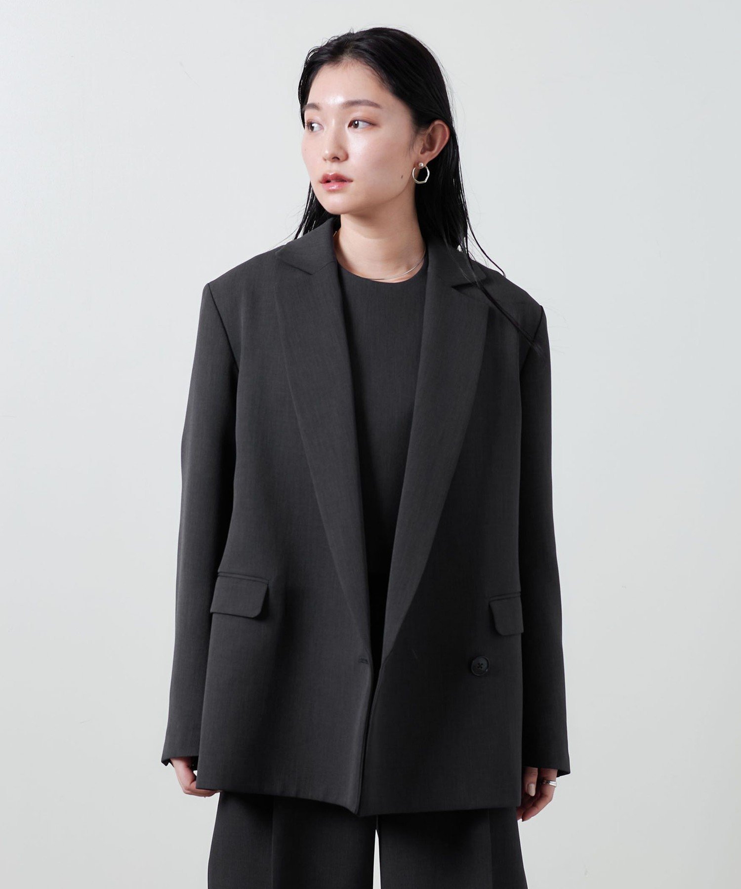 未使用級✨ MARW ユナイテッドアローズ アシンメトリー ジャケット 黒 38 UNITED ARROWS｜<MARW UNITED ARROWS>バック アシンメトリー