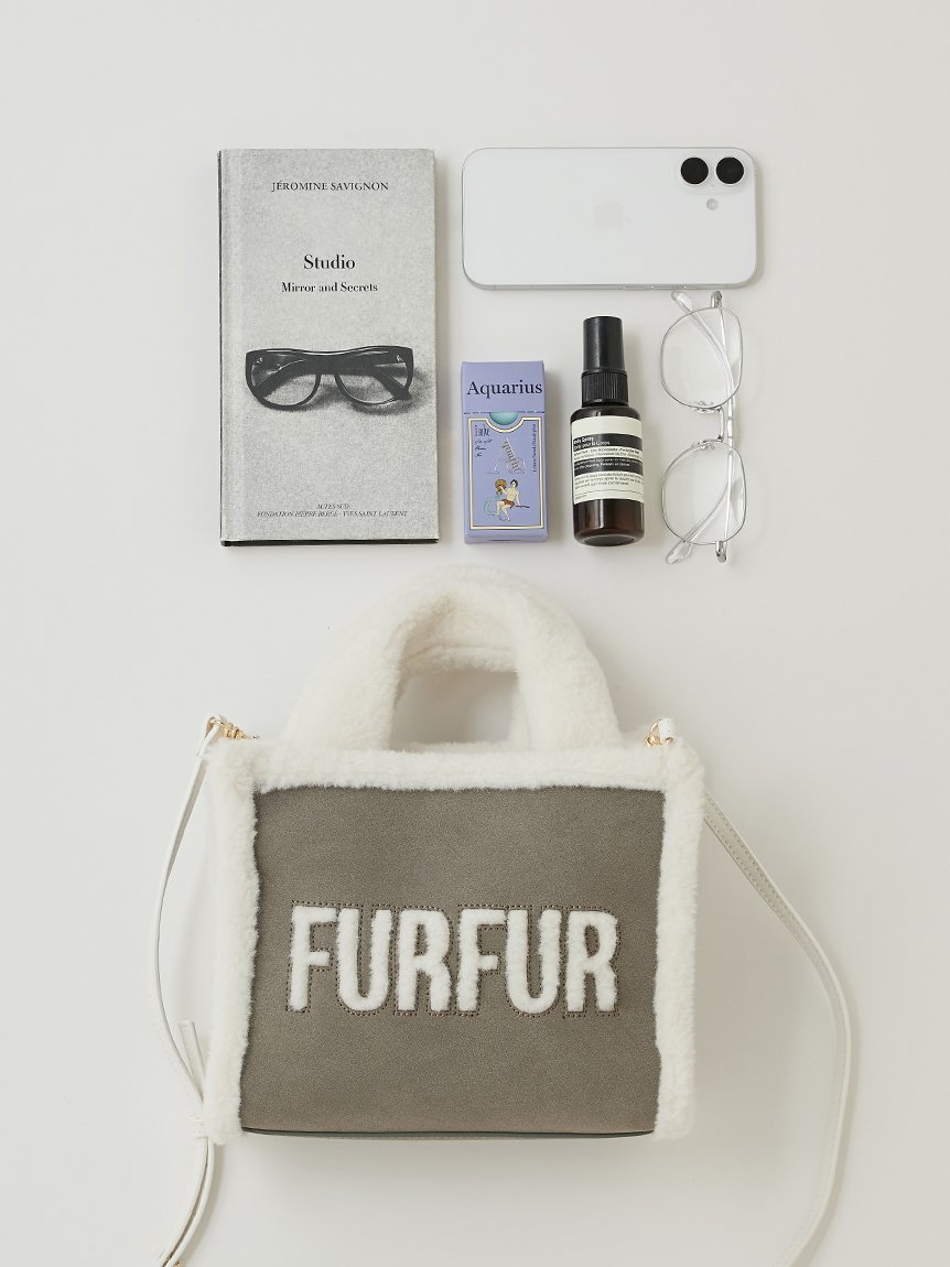 FURFUR｜【WEB・一部店舗限定カラー】ムートンロゴトートバッグ