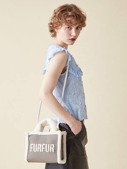 FURFUR｜【WEB・一部店舗限定カラー】ムートンロゴトートバッグ
