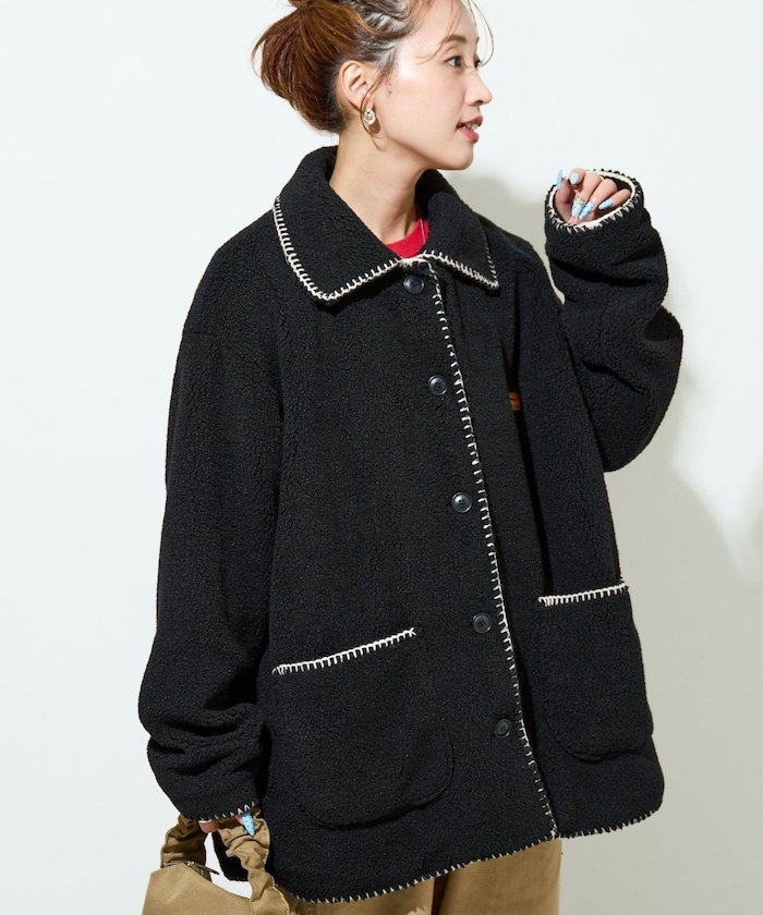 FREAK'S STORE｜ブランケット ステッチ ボアコート【限定展開】 25AW