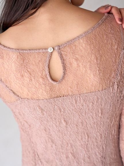 SNIDEL｜フロントギャザーレースドレス | Rakuten Fashion(楽天