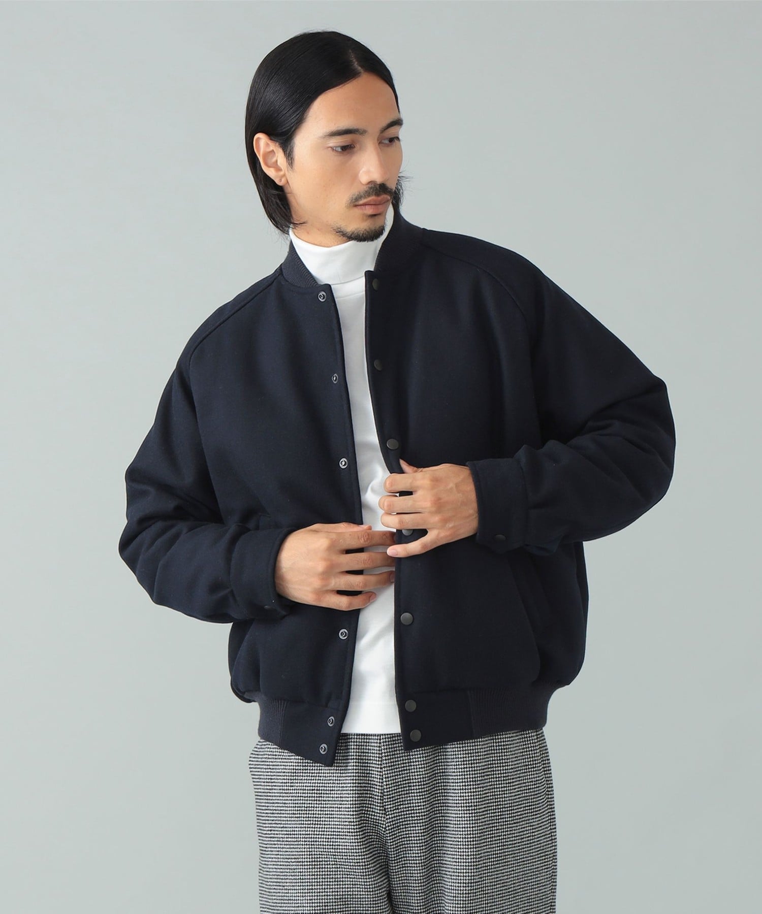 BEAMS MEN｜【別注】TAION * IG / メルトン バーシティ ジャケット
